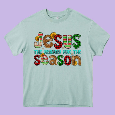 Jesus The Reason For The Season Heavy Core Tee Designed By Fadigitalartstudio