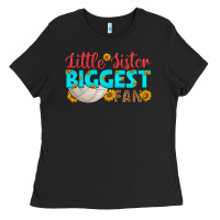 Black little sister biggest fan Ladies Tee - HRA Design Shop