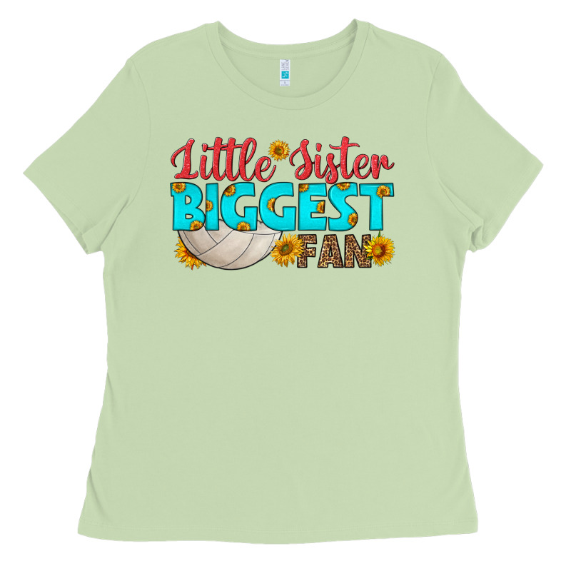 Little Sister Biggest Fan Ladies Tee by HRA Design Shop | Teevron