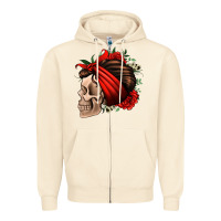 Sandshell bandana and roses skull Zipper Hoodie - Jasminsmagicworld