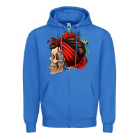 True Royal bandana and roses skull Zipper Hoodie - Jasminsmagicworld