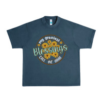 Midnight Navy my greatest blessing call me nana Urban Heavy Tee - MaliasSmallBusiness