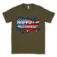 Army Green happy memorial day usa Classic Tee - MaliasSmallBusiness