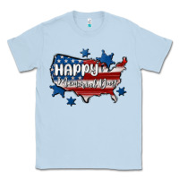 Dusty Blue happy memorial day usa Classic Tee - MaliasSmallBusiness