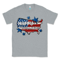 Heather Grey happy memorial day usa Classic Tee - MaliasSmallBusiness