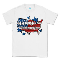 White happy memorial day usa Classic Tee - MaliasSmallBusiness