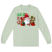 Matcha let it snow with snowman Long Sleeve Tee - NancyCooperArtShop