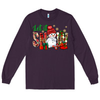 Plum let it snow with snowman Long Sleeve Tee - NancyCooperArtShop