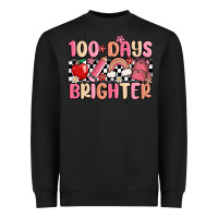 Black 100 days brighter Heavyweight Sweatshirt - MaliasSmallBusiness
