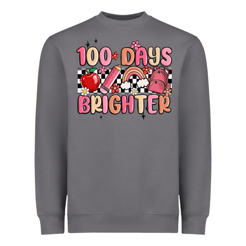 100 Days Brighter Heavyweight Sweatshirt by MaliasSmallBusiness | Teevron