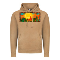 Vintage Camel western  sunset cactus leopard serape   license plate template Vintage Hoodie - BarkalooDesign