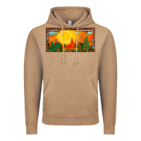 Vintage Coffee western  sunset cactus leopard serape   license plate template Vintage Hoodie - BarkalooDesign