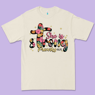 She Is Strong Proverbs 31 25 Premium Tee Designed By Jahusdesignshop
