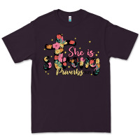 Plum she is strong proverbs 31 25 Premium Tee - JahusDesignShop