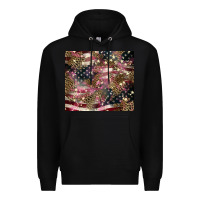 Black American flag leopard pinktumbler Premium Hoodie - HowdyJamesFarm