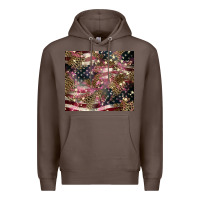 Coffee American flag leopard pinktumbler Premium Hoodie - HowdyJamesFarm
