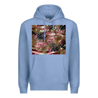 Colony Blue American flag leopard pinktumbler Premium Hoodie - HowdyJamesFarm