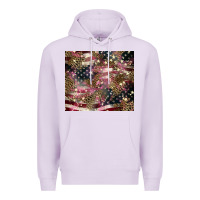 Lilac American flag leopard pinktumbler Premium Hoodie - HowdyJamesFarm