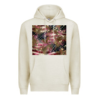 Oatmeal Heather American flag leopard pinktumbler Premium Hoodie - HowdyJamesFarm