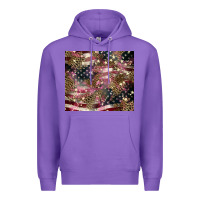 Purple American flag leopard pinktumbler Premium Hoodie - HowdyJamesFarm