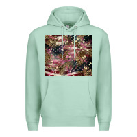 Seafoam American flag leopard pinktumbler Premium Hoodie - HowdyJamesFarm