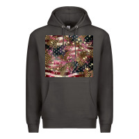 Smoke American flag leopard pinktumbler Premium Hoodie - HowdyJamesFarm