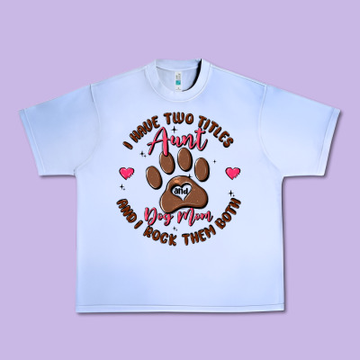 I Have Two Titles Aunt And Dog Mom Urban Heavy Tee Designed By Maliassmallbusiness