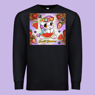 Sweet Summer Cute Unicorn Premium Sweatshirt Designed By Tumblerdesignbyshophia