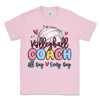 Bubblegum Pink volleyball coach all day every day Classic Tee - MaliasSmallBusiness