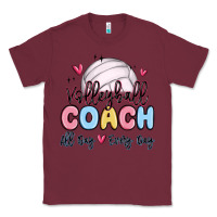 Burgundy volleyball coach all day every day Classic Tee - MaliasSmallBusiness