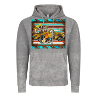 Cloud Rock western truck farm animals serape leopard turquoise's Vintage Hoodie - BarkalooDesign