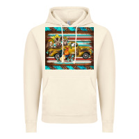 Vintage Artic western truck farm animals serape leopard turquoise's Vintage Hoodie - BarkalooDesign