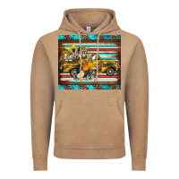 Vintage Coffee western truck farm animals serape leopard turquoise's Vintage Hoodie - BarkalooDesign