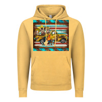 Vintage Mustard western truck farm animals serape leopard turquoise's Vintage Hoodie - BarkalooDesign