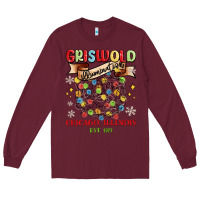 Burgundy griswold illumination Long Sleeve Tee - MaliasSmallBusiness