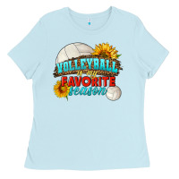 Baby Blue volleyball is my favorite season Ladies Tee - HRA Design Shop