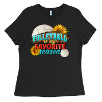 Black volleyball is my favorite season Ladies Tee - HRA Design Shop