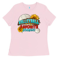 Bubblegum Pink volleyball is my favorite season Ladies Tee - HRA Design Shop