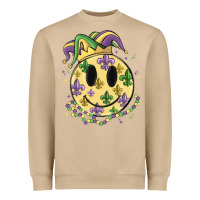 Mushroom smiley face mardi gras Heavyweight Sweatshirt - MaliasSmallBusiness