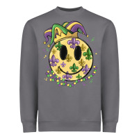 Storm smiley face mardi gras Heavyweight Sweatshirt - MaliasSmallBusiness