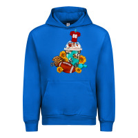 Cobalt Football Frappe Coffee Urban Hoodie - FaDigitalArtStudio