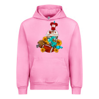 Fuchsia Pink Football Frappe Coffee Urban Hoodie - FaDigitalArtStudio
