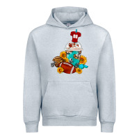 Heather Grey Football Frappe Coffee Urban Hoodie - FaDigitalArtStudio