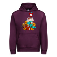 Mauve Wine Football Frappe Coffee Urban Hoodie - FaDigitalArtStudio