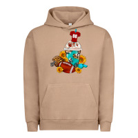 Pigment Burro Football Frappe Coffee Urban Hoodie - FaDigitalArtStudio