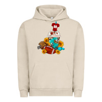 Pigment French Oak Football Frappe Coffee Urban Hoodie - FaDigitalArtStudio
