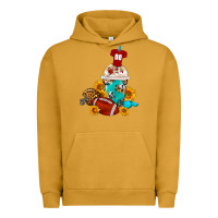 Pigment Peanut Butter Football Frappe Coffee Urban Hoodie - FaDigitalArtStudio