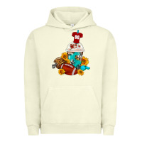 Pigment Pistachio Football Frappe Coffee Urban Hoodie - FaDigitalArtStudio