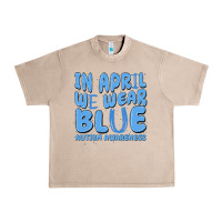 French Oak in april we wear blue autism awareness Urban Heavy Tee - MaliasSmallBusiness