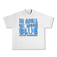 Lunar Rock in april we wear blue autism awareness Urban Heavy Tee - MaliasSmallBusiness